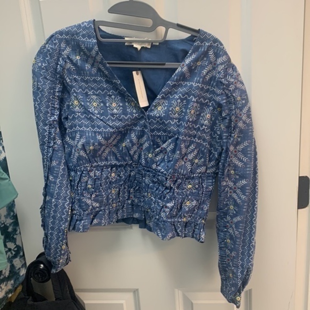 Anthropologie printed wrap top - Picture 4 of 6
